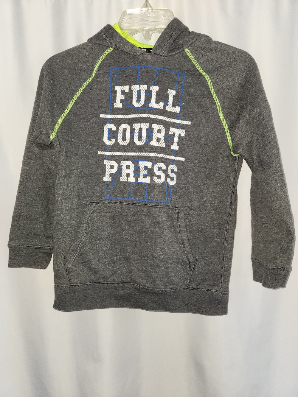 Kid's Grey 'Full Court Press' Hooded Sweatshirt #athletic #playground #sports